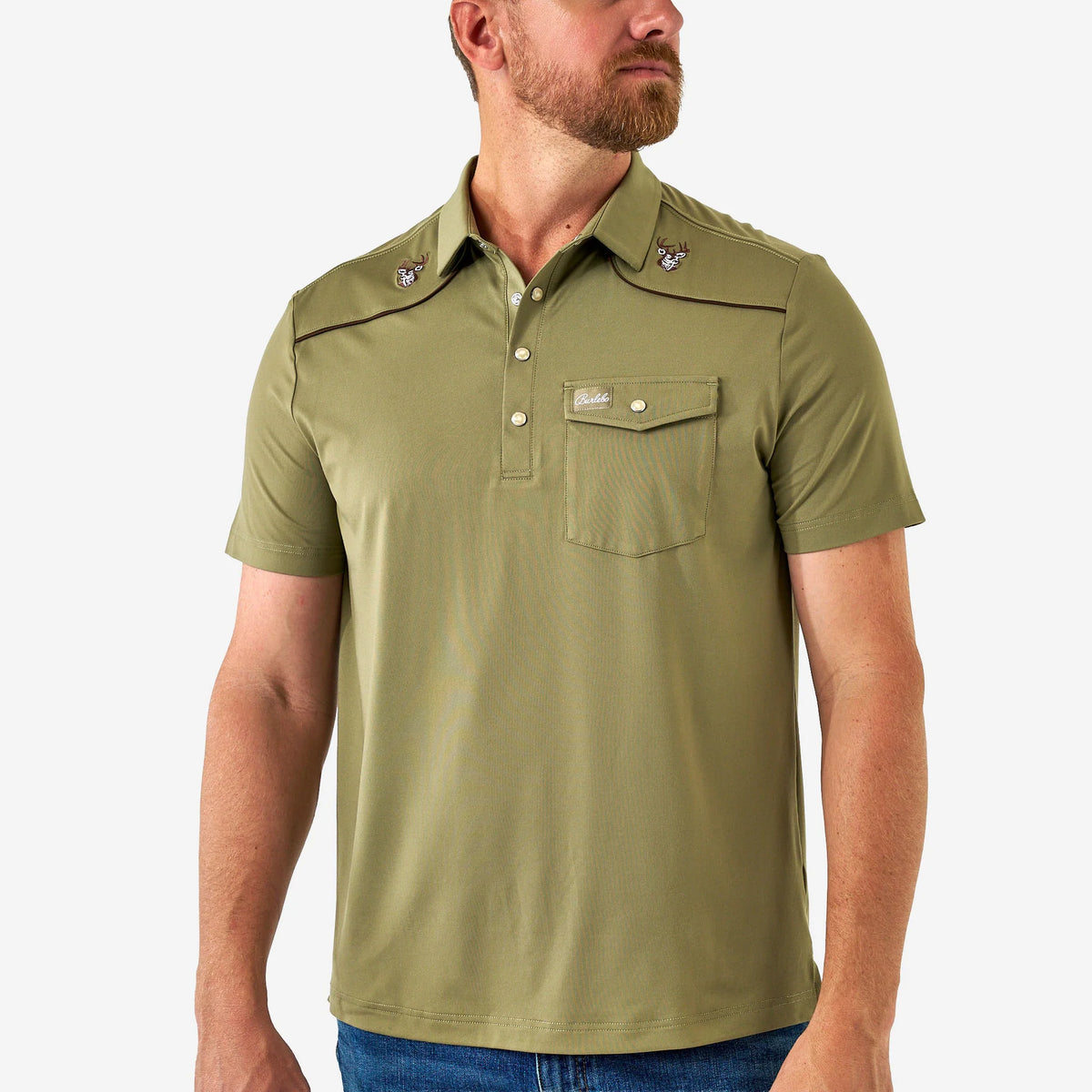 Pearl Snap Performance Polo Burlebo
