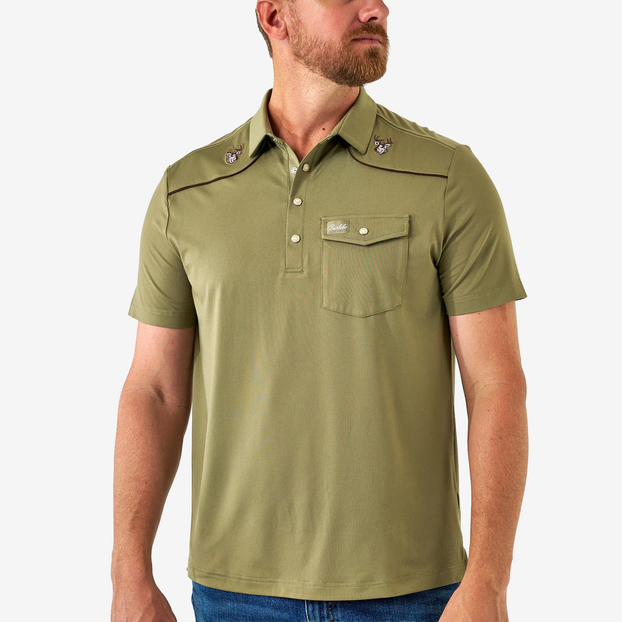 Pearl Snap Performance Polo Burlebo