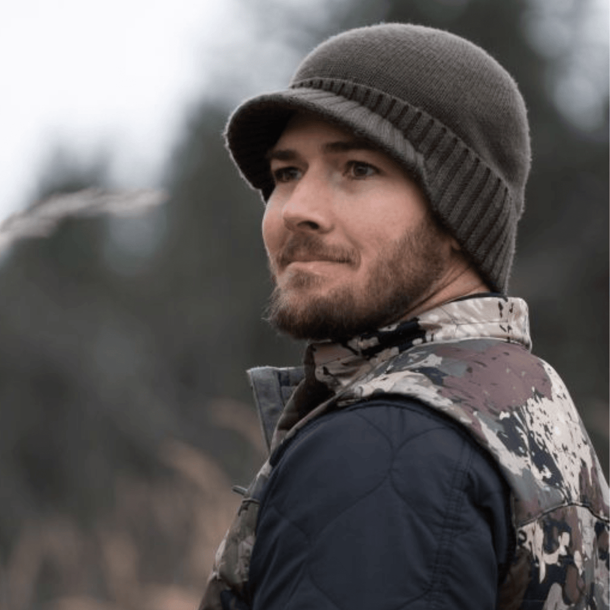 Merino Wool Visor Beanie