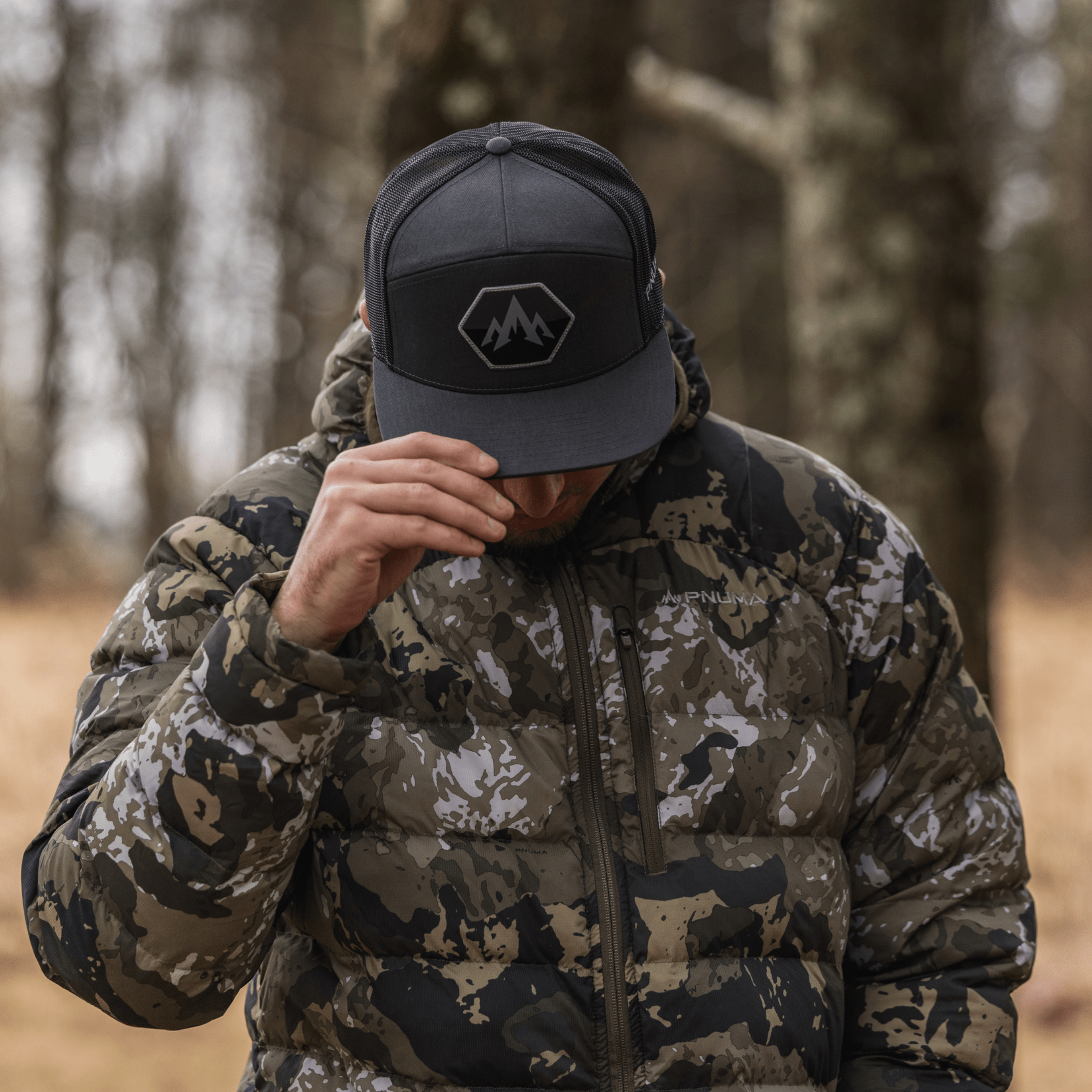 Pnuma Hex Flat Brim Trucker Cap