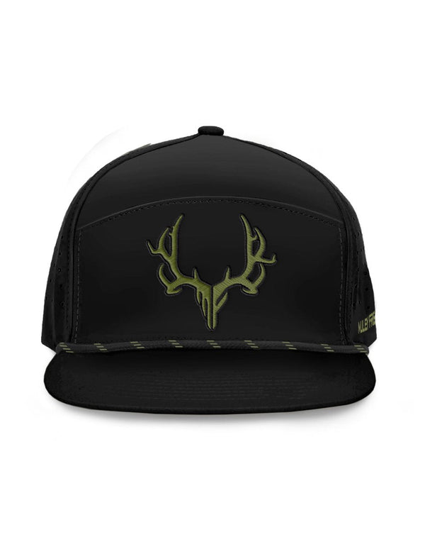PRO Logo Rope Flatty Black w/ Green Muley